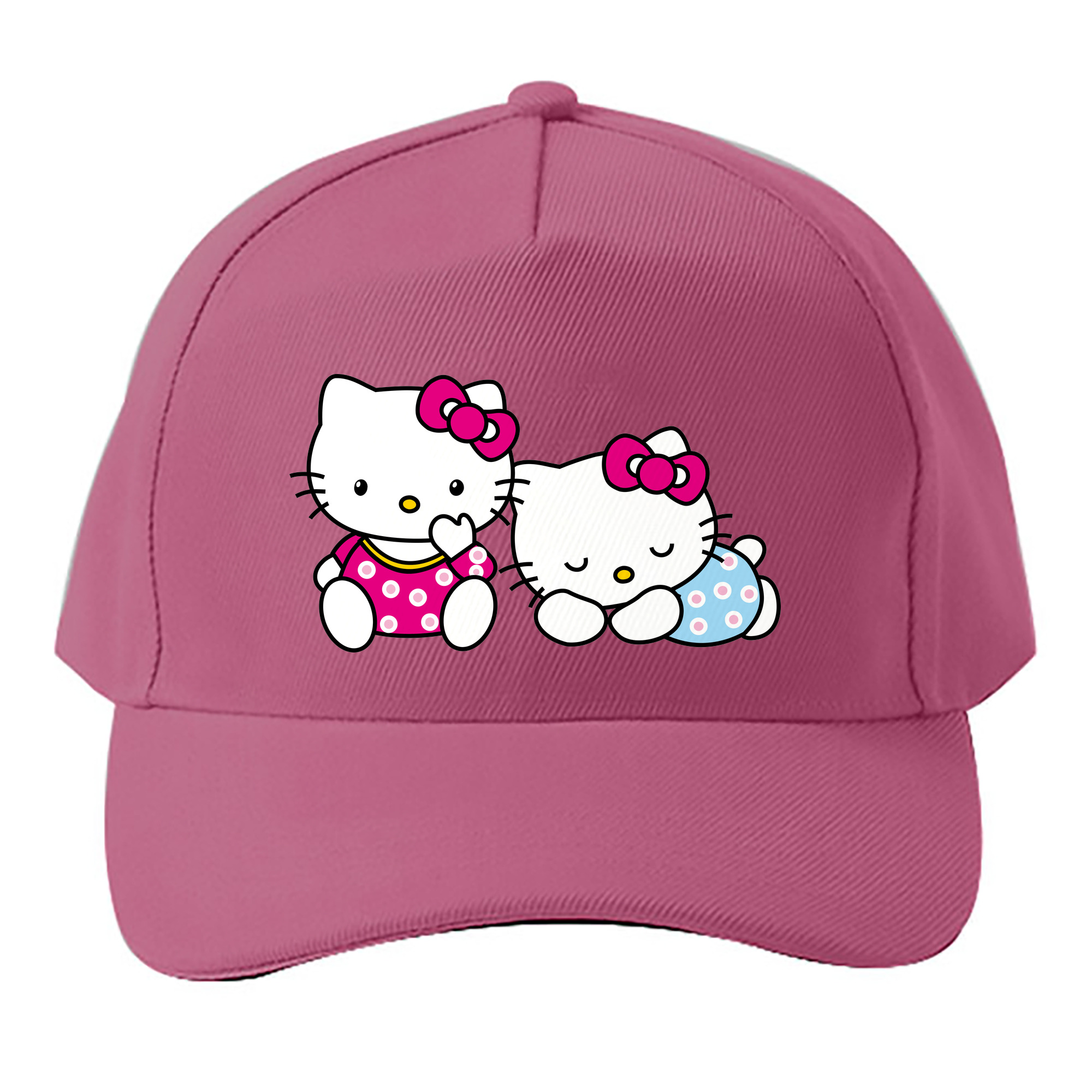 （画像用） Hello Kitty ハローキティ ベースボールキャップ 綿100％ 男女兼用 帽子 スポーツ